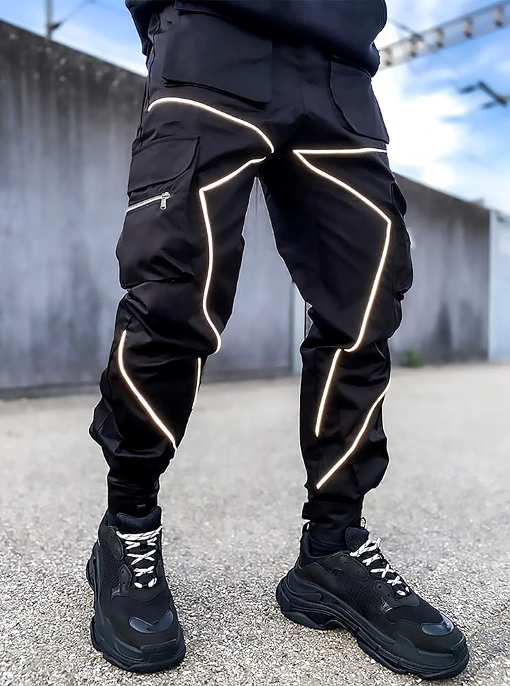 パンツ matinkim STRIPE TEXTURE CARGO PANTS STRIPE TEXTURE CARGO PANTS IN BLACK - MATINKIM